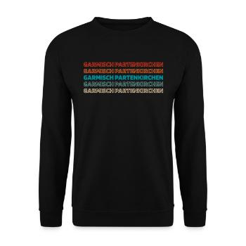 German city Garmischpartenkirchen Bavaria - Unisex Sweatshirt - black - Front - Alina (178cm) & Michal (187cm)