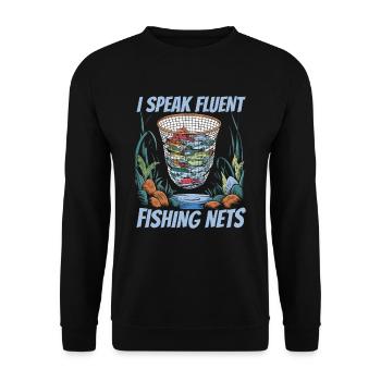 Fisherman - Unisex Sweatshirt - black - Front - Alina (178cm) & Michal (187cm)
