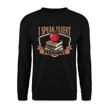 Pedagogue - Unisex Sweatshirt - black - Front - Alina (178cm) & Michal (187cm)