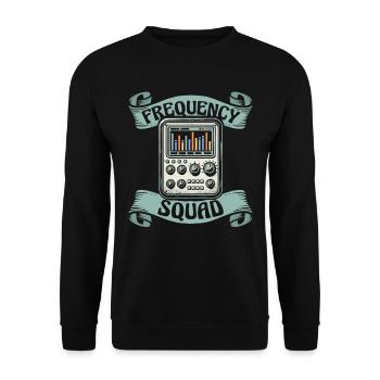 Audio Analyzer Kader - Unisex Sweatshirt - black - Front - Alina (178cm) & Michal (187cm)