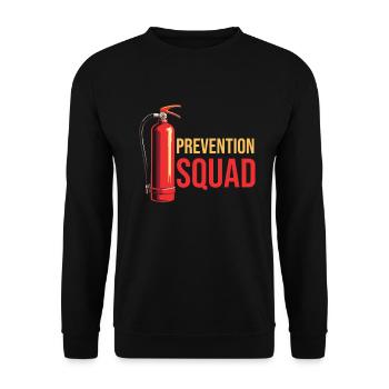 Fire Protection Officer Kader - Unisex Sweatshirt - black - Front - Alina (178cm) & Michal (187cm)