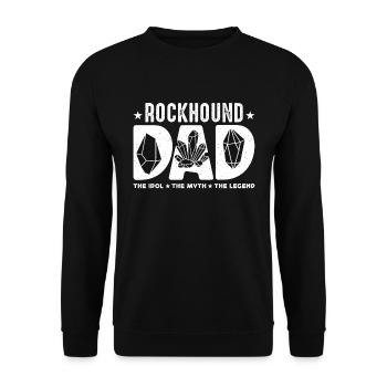 Rockhound Dad L’idole Le mythe Collectionneur de fossiles - Sweat-shirt Unisexe - noir - Devant - Alina (178cm) & Michal (187cm)