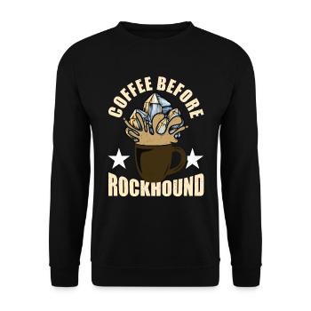 Rockhounding Coffee avant Mineralogy Coffee Lover - Sweat-shirt Unisexe - noir - Devant - Alina (178cm) & Michal (187cm)