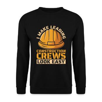 Contremaître en construction - Sweat-shirt Unisexe - noir - Devant - Alina (178cm) & Michal (187cm)