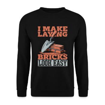 Bricklayer - Unisex Sweatshirt - black - Front - Alina (178cm) & Michal (187cm)