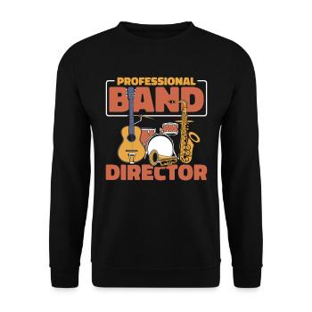 Band Director - Unisex Sweatshirt - black - Front - Alina (178cm) & Michal (187cm)
