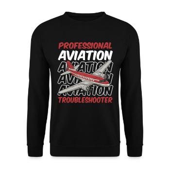 Mécanicien aéronautique - Sweat-shirt Unisexe - noir - Devant - Alina (178cm) & Michal (187cm)