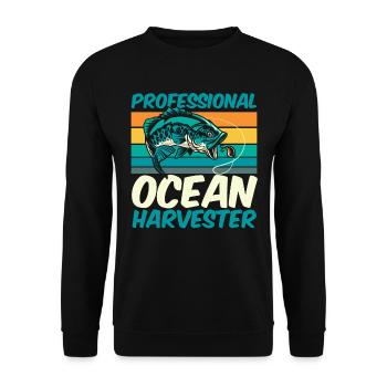 Fisherman - Unisex Sweatshirt - black - Front - Alina (178cm) & Michal (187cm)