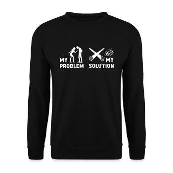 Arborist My Problem My Pictogram Dad Tree Climber - Unisex Sweatshirt - black - Front - Alina (178cm) & Michal (187cm)