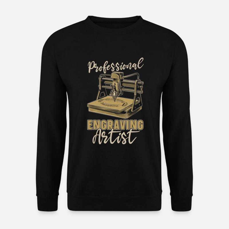 Graveur - Unisex Pullover - Schwarz