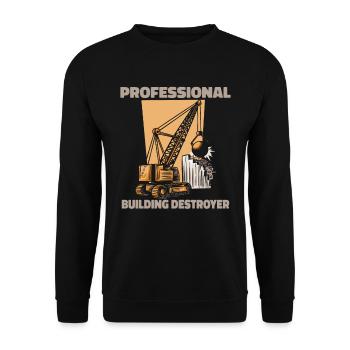 Demolition expert - Unisex Sweatshirt - black - Front - Alina (178cm) & Michal (187cm)