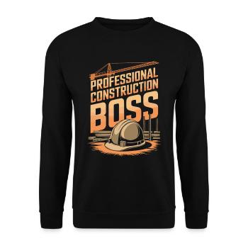 Contremaître en construction - Sweat-shirt Unisexe - noir - Devant - Alina (178cm) & Michal (187cm)
