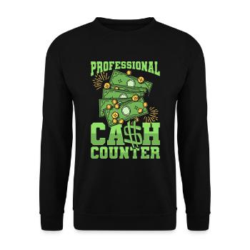 Employé de banque - Sweat-shirt Unisexe - noir - Devant - Alina (178cm) & Michal (187cm)