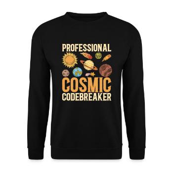 Astrophysiker - Unisex Pullover - Schwarz - Vorne - Alina (178cm) & Michal (187cm)