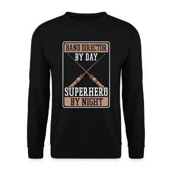 Band Director - Unisex Sweatshirt - black - Front - Alina (178cm) & Michal (187cm)