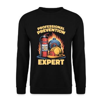 Fire marshal - Unisex Sweatshirt - black - Front - Alina (178cm) & Michal (187cm)