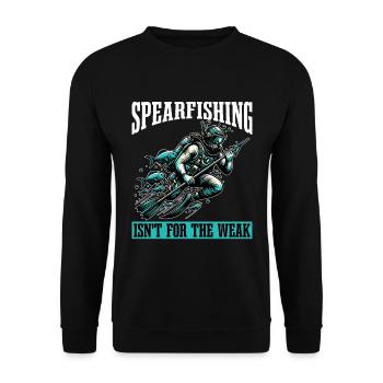 Spearfishing Isn't For The Weak Fishing Enthusiast - Unisex Sweatshirt - black - Front - Alina (178cm) & Michal (187cm)
