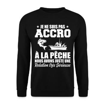 I'm Not Addicted To Fishing | Fisherman Gift - Unisex Sweatshirt - black - Front - Alina (178cm) & Michal (187cm)