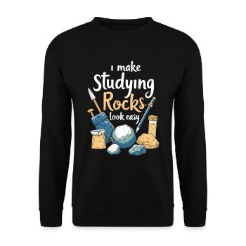 Geologie Geologe - Unisex Pullover - Schwarz - Vorne - Alina (178cm) & Michal (187cm)