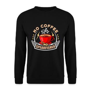 Chasse sous-marine Pas de café Pas de plongée en apnée Amateur de café - Sweat-shirt Unisexe - noir - Devant - Alina (178cm) & Michal (187cm)