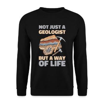 Geologie Geologe - Unisex Pullover - Schwarz - Vorne - Alina (178cm) & Michal (187cm)