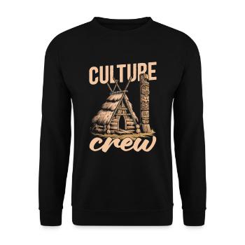 Équipe d’ethnologues - Sweat-shirt Unisexe - noir - Devant - Alina (178cm) & Michal (187cm)