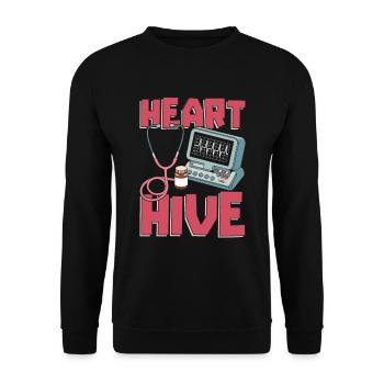 Équipe de cardiologues - Sweat-shirt Unisexe - noir - Devant - Alina (178cm) & Michal (187cm)