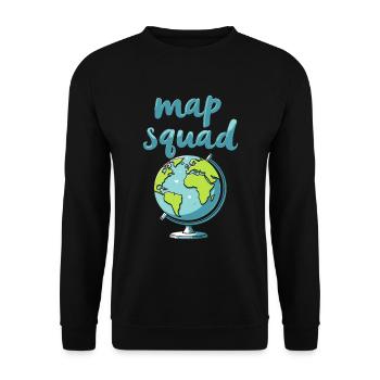 Geography Geographer Kader - Unisex Sweatshirt - black - Front - Alina (178cm) & Michal (187cm)
