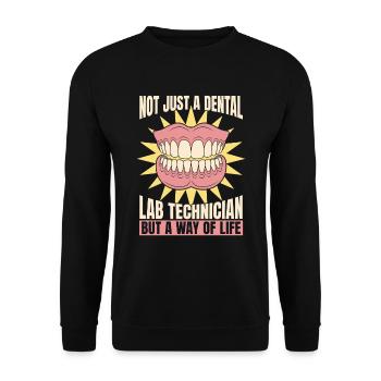 Dental technician - Unisex Sweatshirt - black - Front - Alina (178cm) & Michal (187cm)