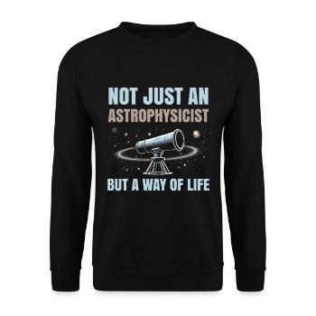 Astrophysiker - Unisex Pullover - Schwarz - Vorne - Alina (178cm) & Michal (187cm)