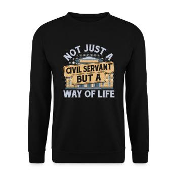 Beamte - Unisex Pullover - Schwarz - Vorne - Alina (178cm) & Michal (187cm)