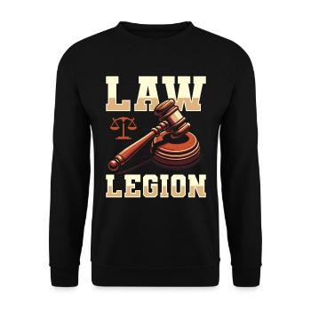 Équipe d’huissiers de justice - Sweat-shirt Unisexe - noir - Devant - Alina (178cm) & Michal (187cm)