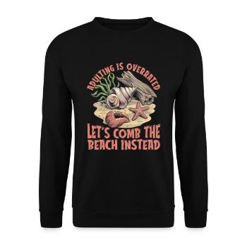 Beach combing - Unisex Sweatshirt - black - Front - Alina (178cm) & Michal (187cm)