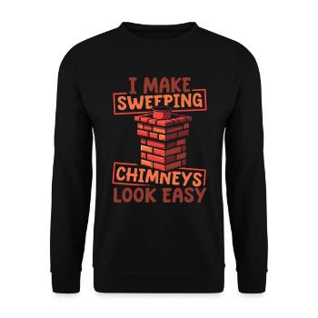 Schornsteinfeger - Unisex Pullover - Schwarz - Vorne - Alina (178cm) & Michal (187cm)