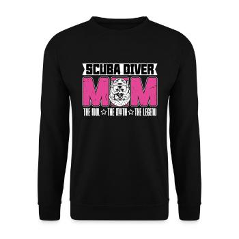 Plongeur sous-marin Maman L’idole Le mythe aime la plongée en apnée - Sweat-shirt Unisexe - noir - Devant - Alina (178cm) & Michal (187cm)