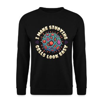 Biochimiste - Sweat-shirt Unisexe - noir - Devant - Alina (178cm) & Michal (187cm)