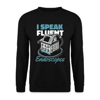 Krankenschwester Gastroenterologie - Unisex Pullover - Schwarz - Vorne - Alina (178cm) & Michal (187cm)