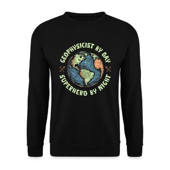 Geophysiker - Unisex Pullover - Schwarz - Vorne - Alina (178cm) & Michal (187cm)