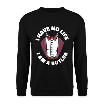 Butler - Unisex Sweatshirt - black - Front - Alina (178cm) & Michal (187cm)