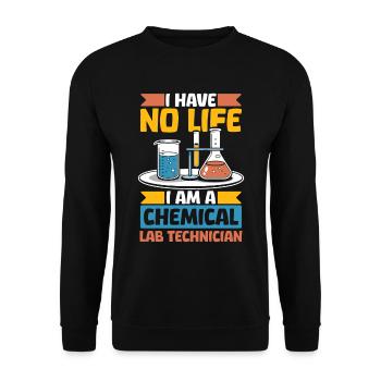 Assistant de laboratoire chimique - Sweat-shirt Unisexe - noir - Devant - Alina (178cm) & Michal (187cm)