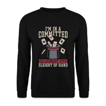 Card tricks - Unisex Sweatshirt - black - Front - Alina (178cm) & Michal (187cm)