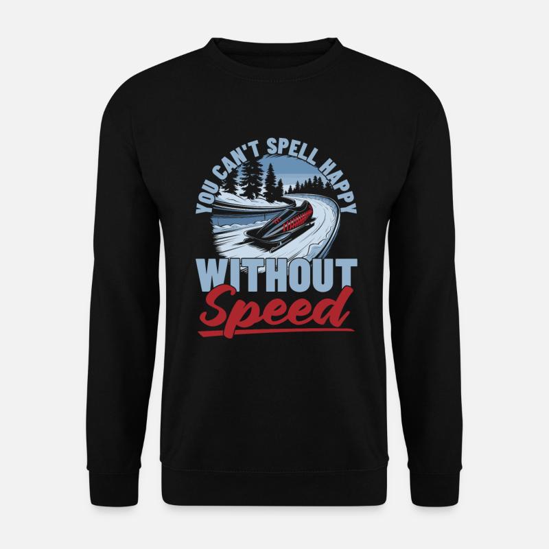 Bobfahren - Unisex Pullover - Schwarz