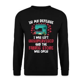 In my defense i was left unsupervised - Sweat-shirt Unisexe - noir - Devant - Alina (178cm) & Michal (187cm)