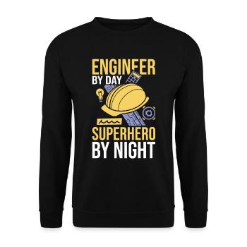 Engineer - Unisex Sweatshirt - black - Front - Alina (178cm) & Michal (187cm)