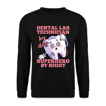 Prothésiste dentaire - Sweat-shirt Unisexe - noir - Devant - Alina (178cm) & Michal (187cm)