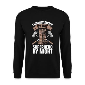 Schornsteinfeger - Unisex Pullover - Schwarz - Vorne - Alina (178cm) & Michal (187cm)