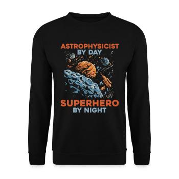 Astrophysiker - Unisex Pullover - Schwarz - Vorne - Alina (178cm) & Michal (187cm)