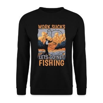 Net Fishing Fishing - Unisex Sweatshirt - black - Front - Alina (178cm) & Michal (187cm)