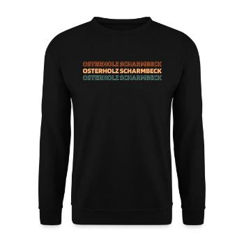 German city Osterholzscharmbeck, Lower Saxony - Unisex Sweatshirt - black - Front - Alina (178cm) & Michal (187cm)