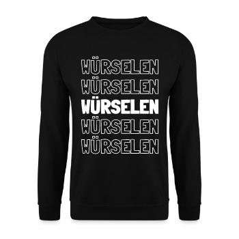 Deutsche Stadt Würselen Nordrheinwestfalen - Unisex Pullover - Schwarz - Vorne - Alina (178cm) & Michal (187cm)